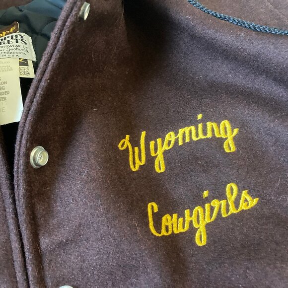 Vintage Wyoming Cowgirls Letter Jacket - Picture 2 of 11